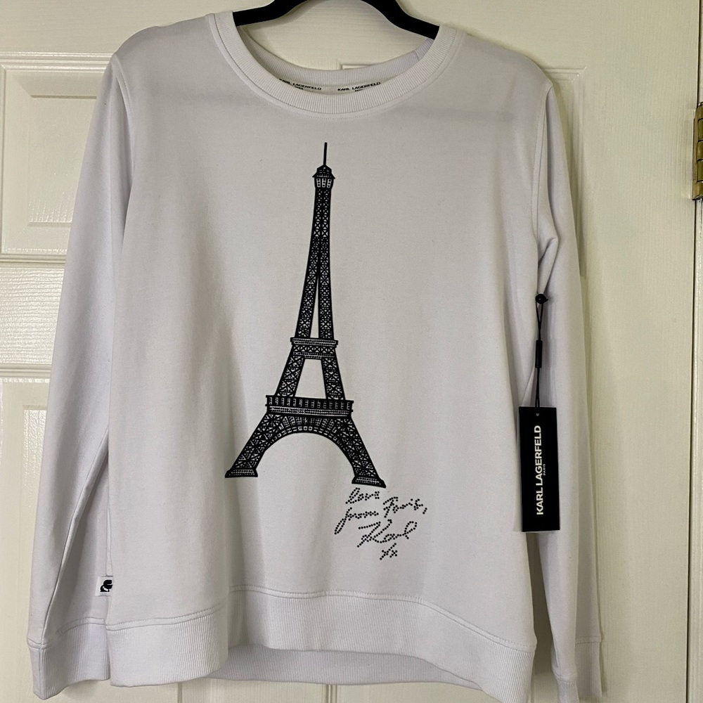 Karl Lagerfeld (M) white crew neck sweater